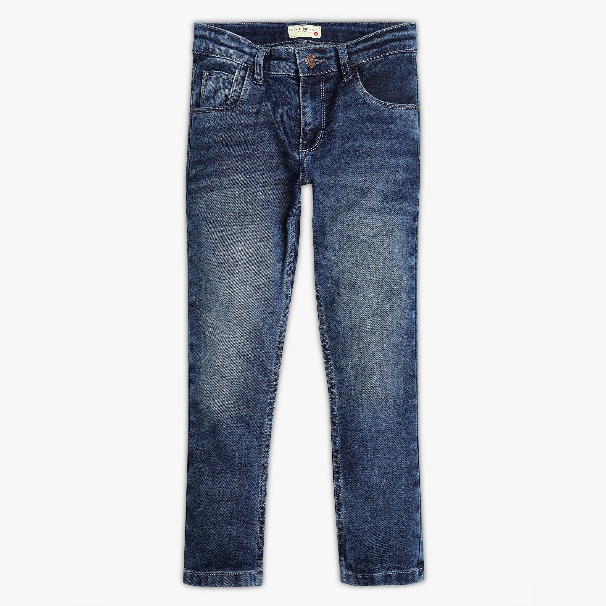 Kids Jeans Boys Stretch Ribbed Denim Skinny School Pants Trousers Age 7-15  Years | eBay